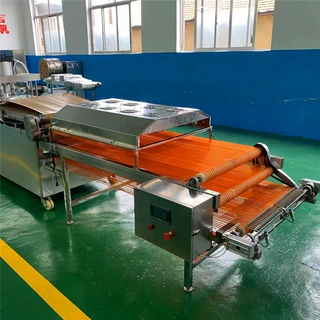 加热带自动纠偏的烙馍机 烤花可调单饼机 水烙馍机逸品牌