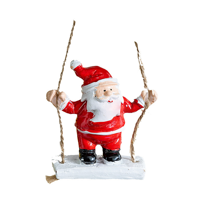 ホット販売クリエイティブクリスマス装飾樹脂サンタクロース雪だるまヘラジカスイングペンダント人形クリスマスツリー装飾|undefined