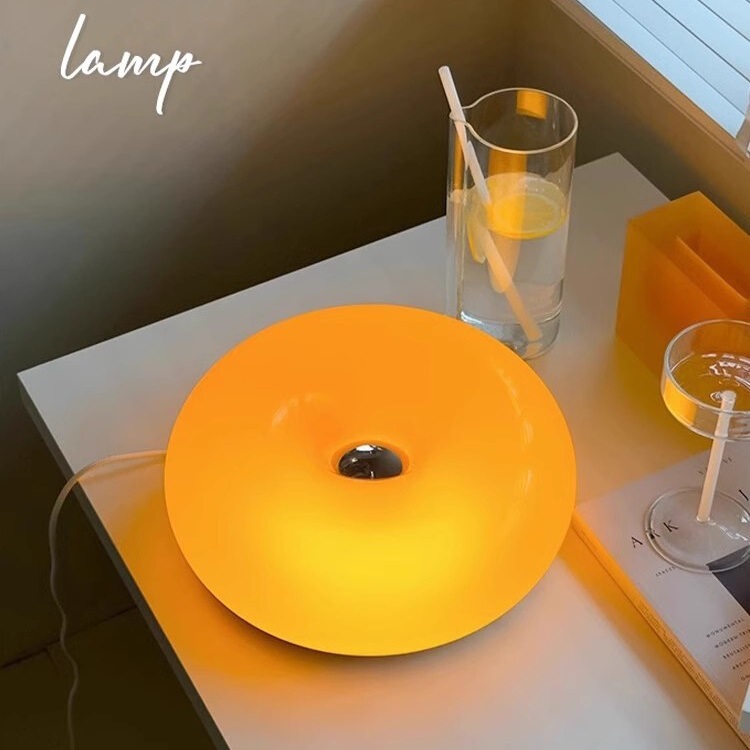 Donut Internet celebrity table lamp Chinese ancient style wangbury lamp bedroom glass decoration atmosphere lamp Bauhaus bedside lamp Donut Internet celebrity table lamp Chinese ancient style wangbury lamp bedroom glass decoration atmosphere lamp Bauhaus bedside lamp