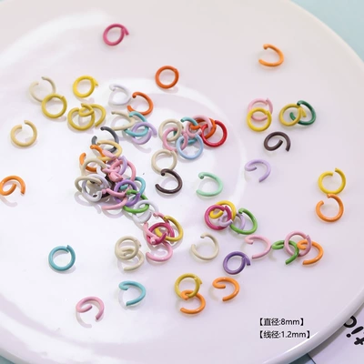 of Spring Rings and Keychains: Zərgərlik ara hissələri - open-jump-rings-light-colors-100-pieces