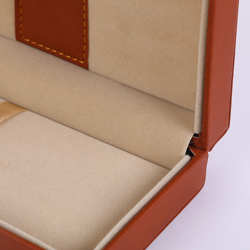 Fábrica al por mayor alta-Caja de pluma de regalo de gama alta caja de cuero negocio de impresión de publicidad logotipo firma de metal pluma caja de embalaje