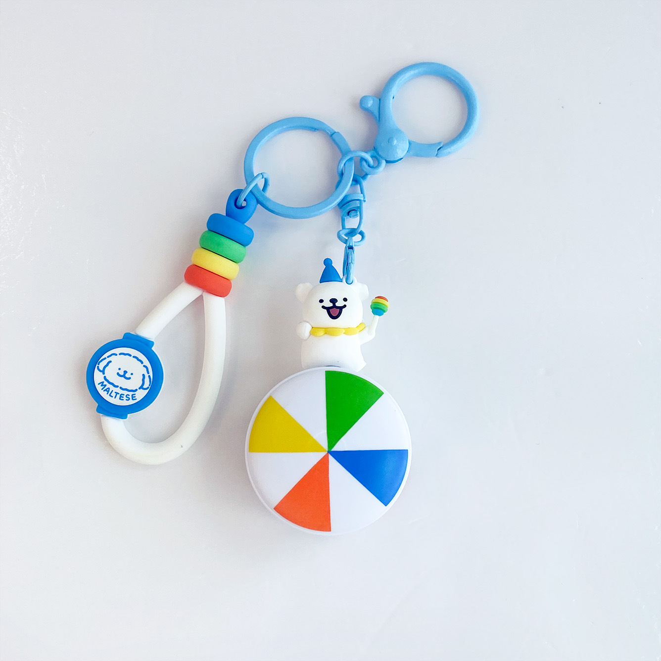 라인 강아지 오락 서커스 펜던트-화이트 [위조방지 라벨이 붙은 정품]