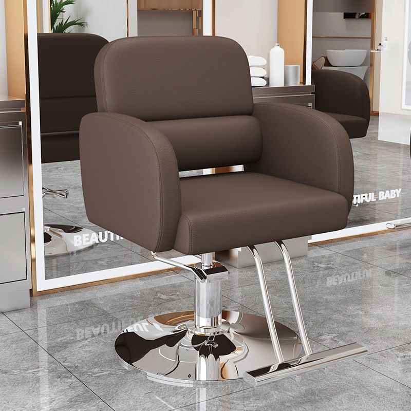 브라운 가죽 전기도금 실버 디스크