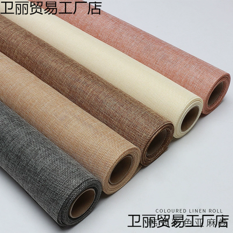 Материал для творчества: льняная бумага с ярким цветочным принтом в ретро-стиле, рулон для упаковки цветов, льняной материал, красочный, в корейском стиле