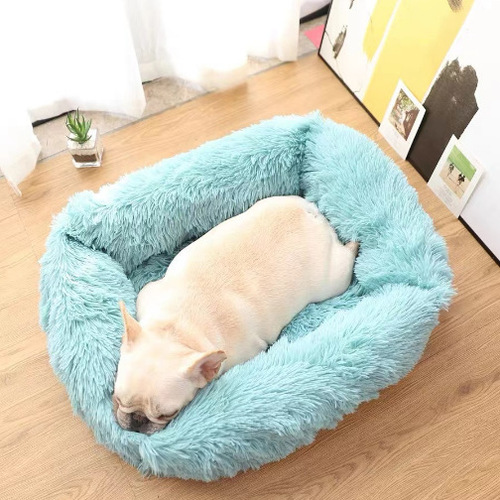 Square Plush Cat and Dog Bed for Autumn/Winter with Thicker Design for Deep Sleep, Pet Supplies, One Piece Dropshipping