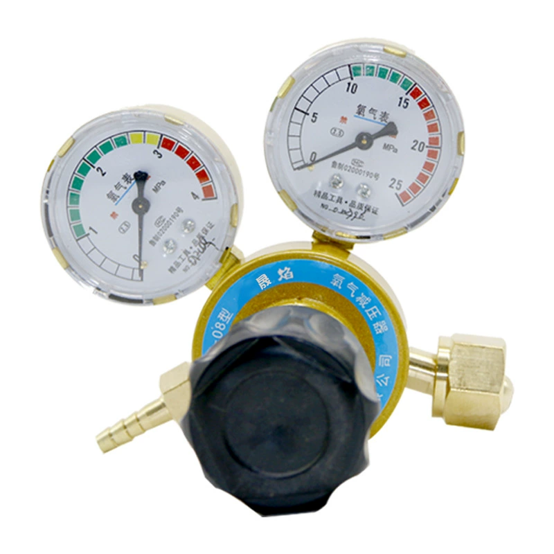 Обработка на заказ YQY-08 редуктор давления кислорода манометр ацетилен пропан аргон противоударный клапан регулирования давления газа против падения