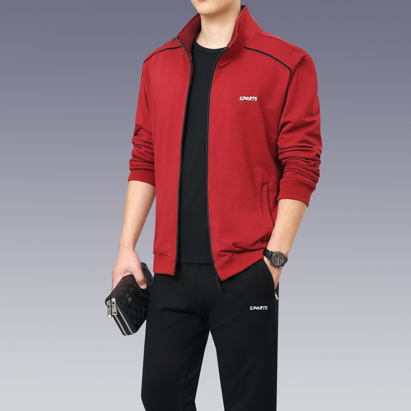 2019 nuevo traje deportivo de hombre primavera y otoño ropa deportiva de manga larga papá ropa deportiva de mediana edad image 6