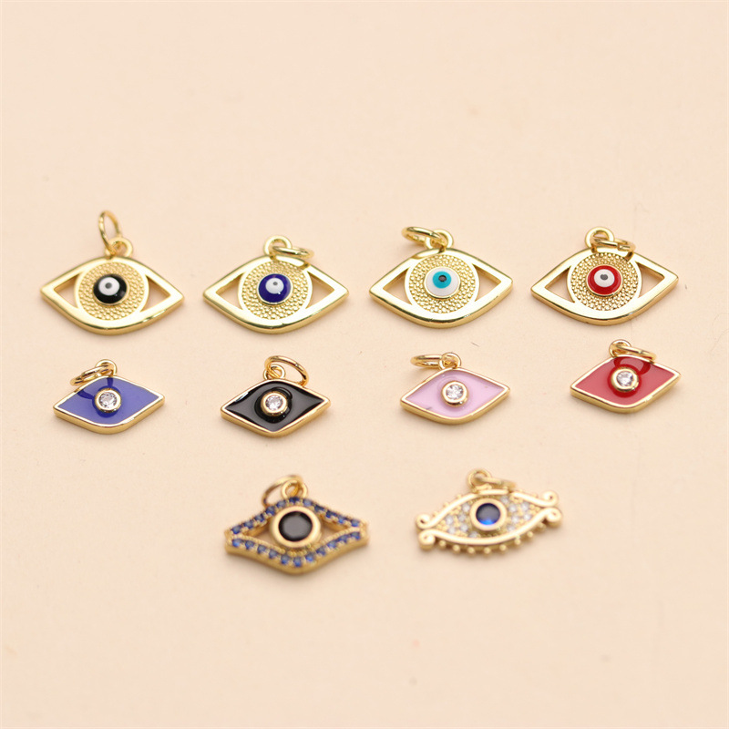 Cross-border Hot Selling European and American Fashion New Multi-style Evil Eye Pendant Pendant DIY Accessories