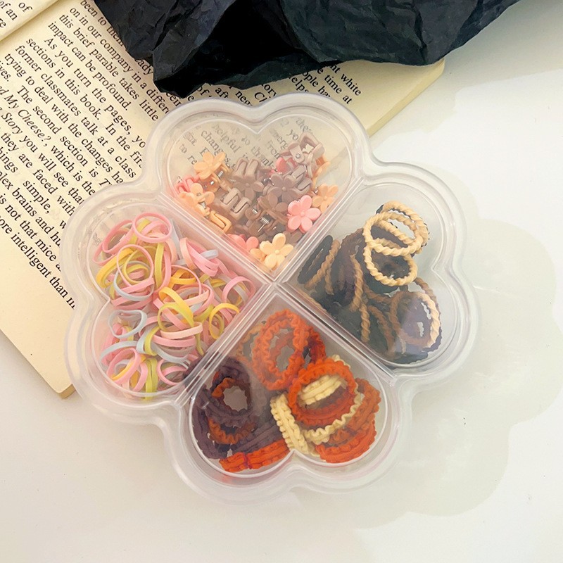 Banda de goma para niños en caja banda de cabello para niños banda de cabello para niñas banda de goma para niñas lazo de pelo para bebés no duele el pulgar del cabello