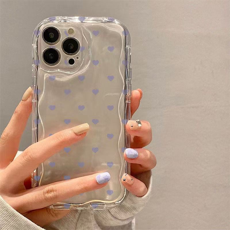 Pantalla completa amor púrpura para iPhone 16 funda para teléfono móvil Apple 15 nuevo 14pro Japón y Corea del Sur 13/12 estilo caliente 11