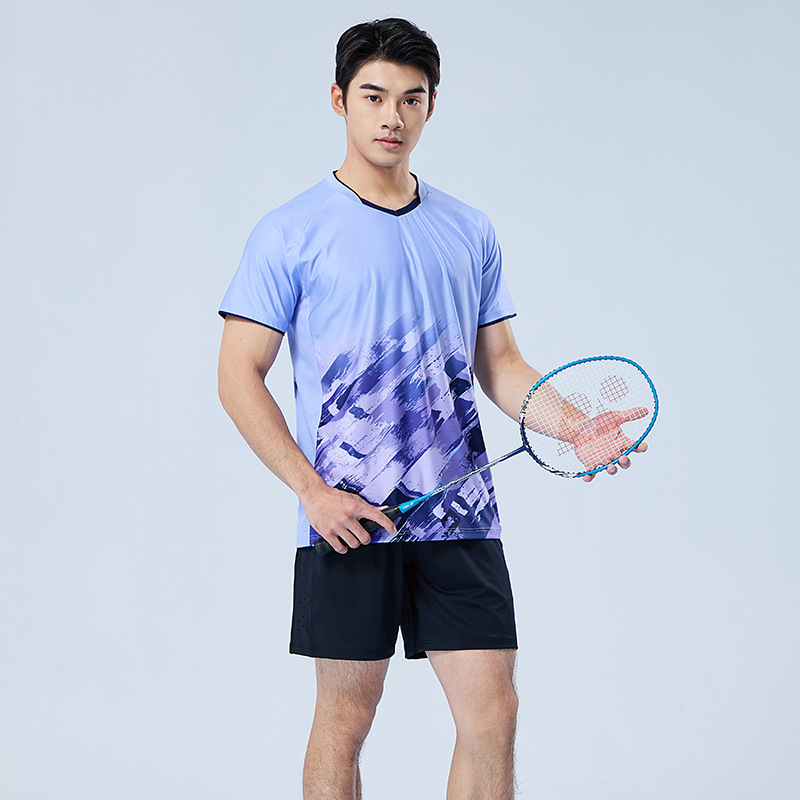 Nuevos trajes deportivos de bádminton se pueden imprimir ropa de entrenamiento ropa de voleibol de aire secado rápido ping-pong 1503