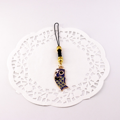 Lucky cartoon lucky cat koi good luck mobile phone sling pendant get rich U disk anti-lost bag pendant