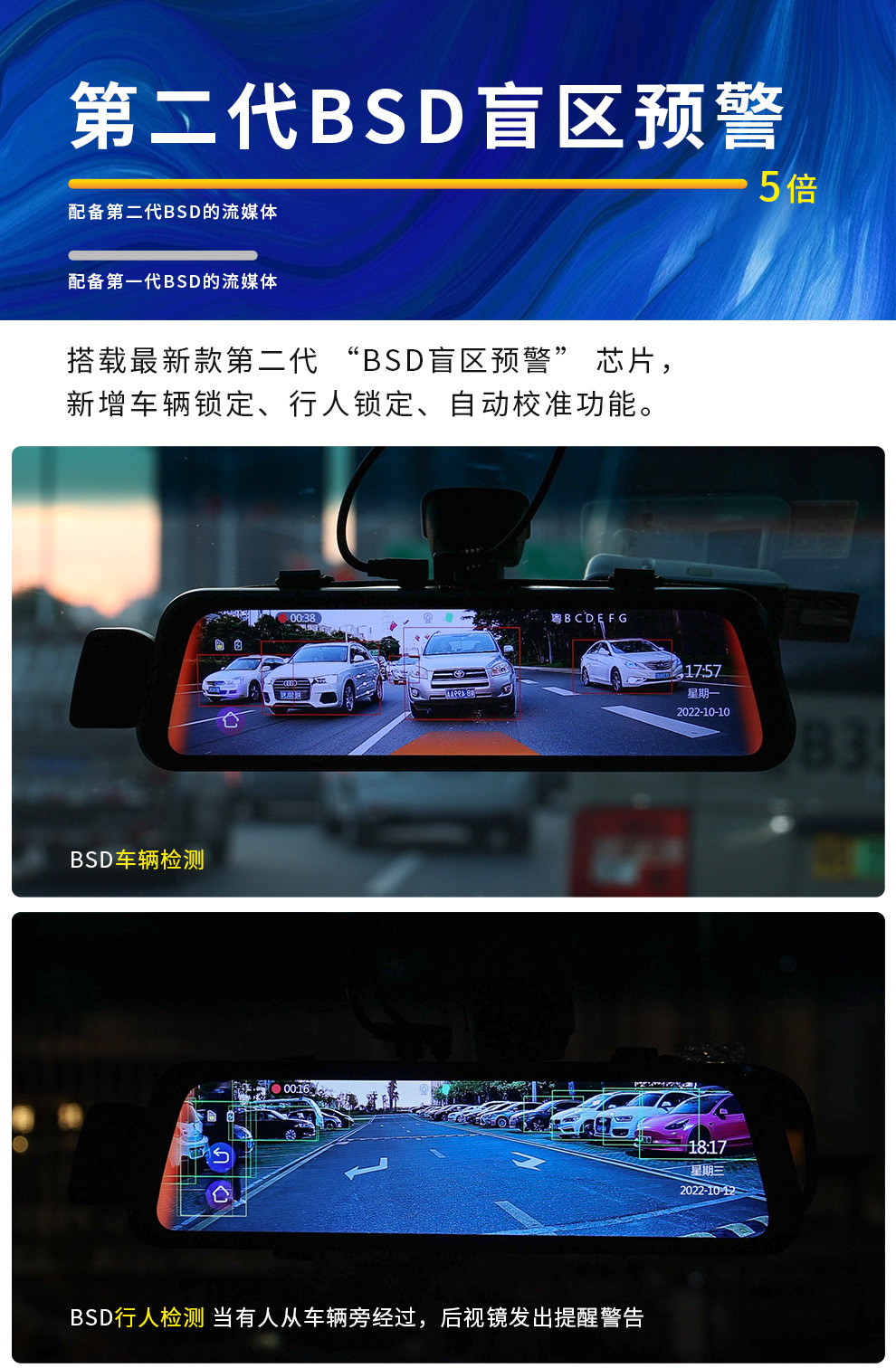 2026 New Model Dash Cam 4K High-Definition Adas+Bsd Warning Wifi Connected Dash Cam in Stock