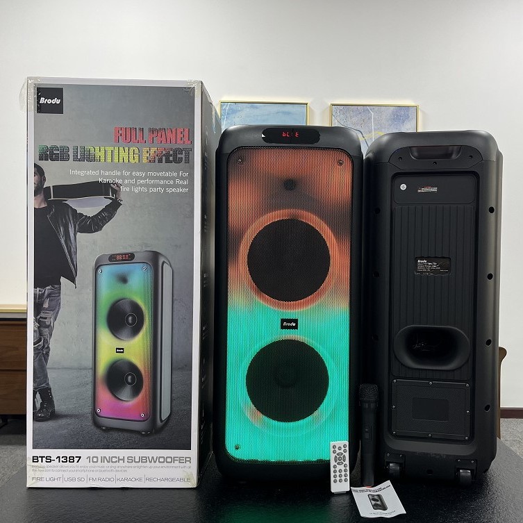 Altavoz Bluetooth portátil BTS-1387 doble 10 pulgadas