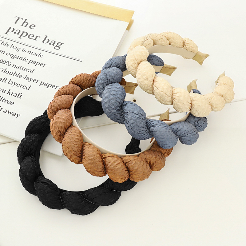 New European And American Style Braid Women's Outing Hair Band Hair Tie Simple Temperament Korean Style Hair Band R220 display picture 15