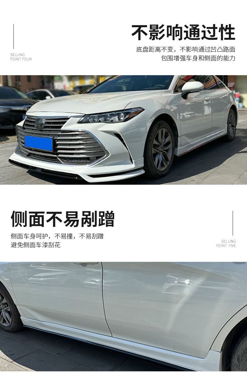 Suitable for 2019-2023 Toyota Avalon In-Stock Body Kit with Front and Rear Lip, Side Skirts, and Modified Parts