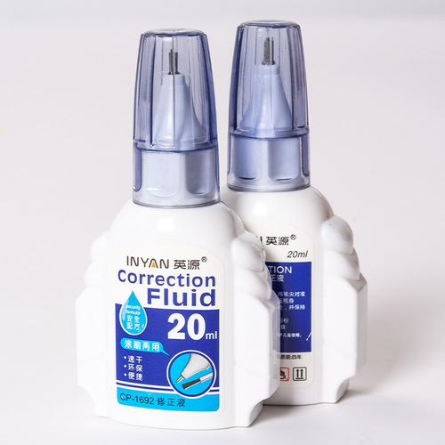 Yingyuan correction fluid for students, fast-drying, large-capacity office stationery, erasing and brushing dual-purpose correction fluid wholesale