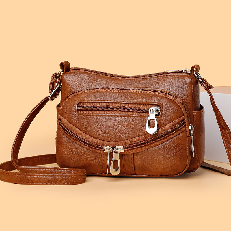 Women's Single Shoulder Crossbody Bag, Soft Leather Square Bag_voghion.com