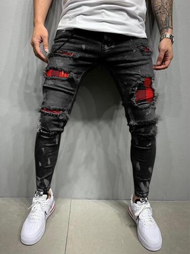 The new style is specially designed for European and American men's jeans, high-quality lacquer, hole and cloth, fashionable