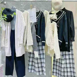 24冬款果壳Gukoo时尚毛衣外出服卫衣裤裙套装一手货源直播实体店