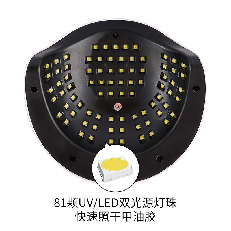 Lámpara de uñas de alta potencia transfronteriza de 380W, pegamento de esmalte de uñas UV, lámpara de curado led, lámpara de fototerapia inteligente de secado rápido