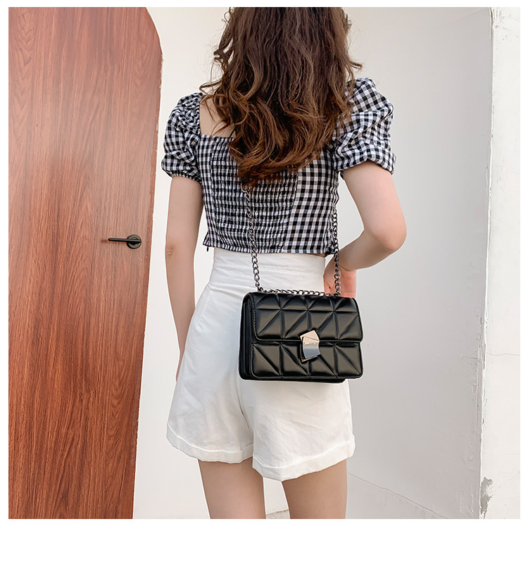 Damen echte Kette Tasche Damen Mode Schulter Messenger Bag Mini Tasche_voghion.com