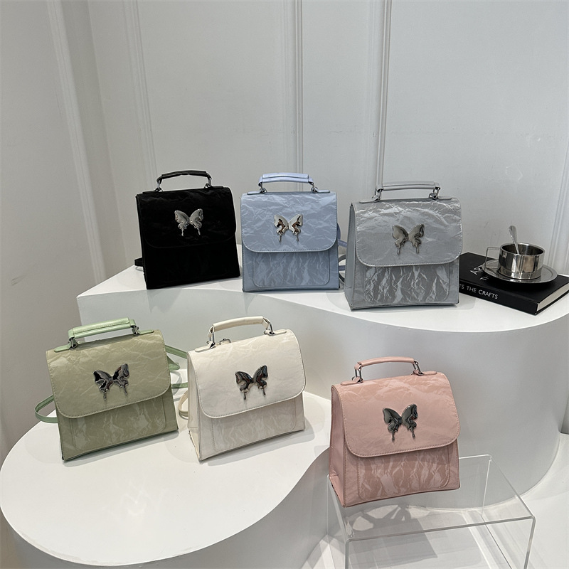 Nueva primavera y verano mochila de moda damas mariposa bolso de mano multifuncional mochila de estudiantes de niñas mochila de hombro