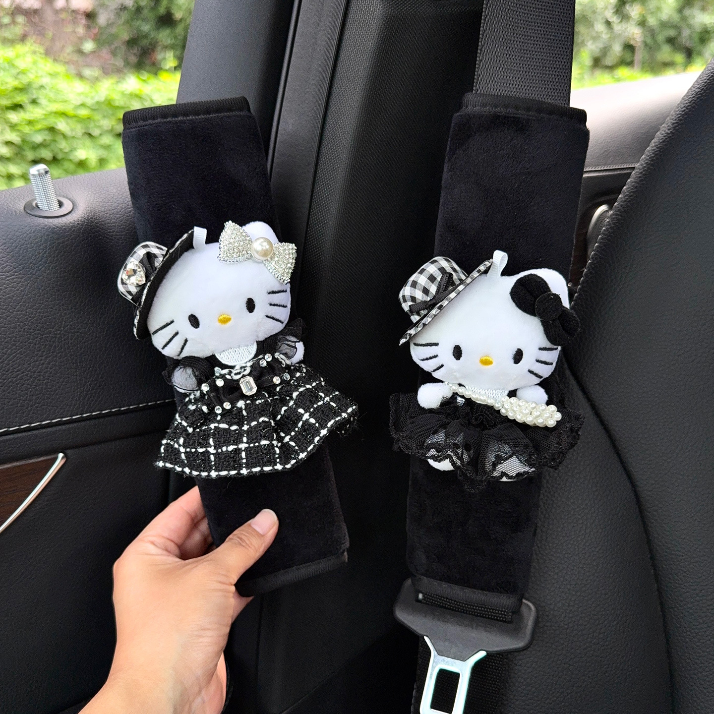 Cute Kitten Shoulder Protector Seatbelt Decoration Car Anti-Wear Clothing Protective Cover Universal for All Seasons Cartoon Doll for Girls