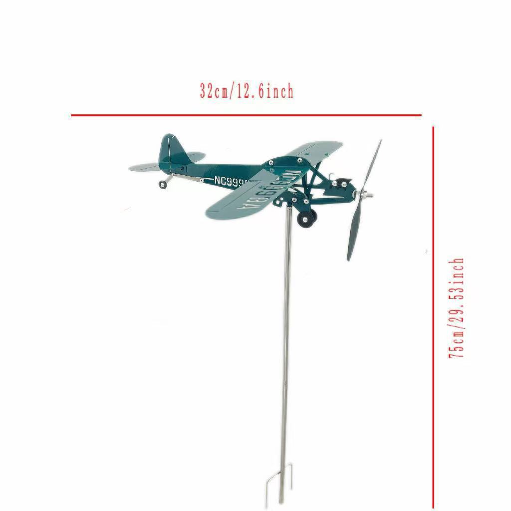 Estación independiente de metal hierro aviones modelo adornos giratorio