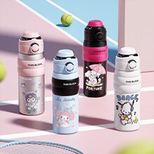 韩国进口25新款街头双饮杯304不锈钢大容量保温杯便携式运动水杯