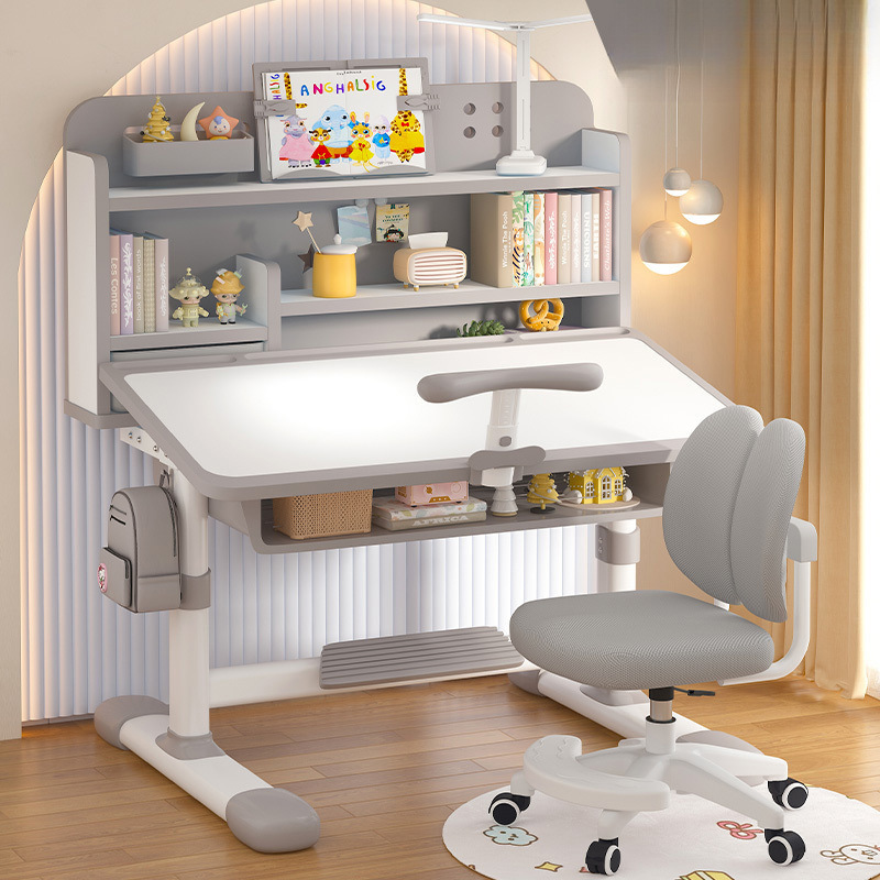 Children's Study Table Study Set Desk Writing Chair Primary School Student Writing Home Adjustable Desk Correction Sitting Posture Table