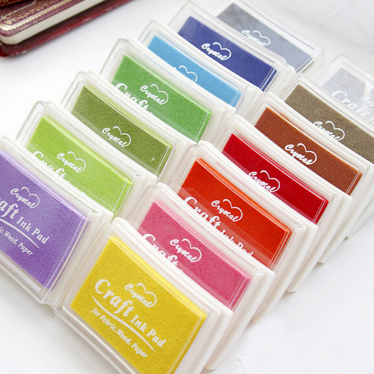 15 Color Seal Inchpad Large Finger Inchpad Wedding Special Color Decorative Stamp Printing Oil Factory Wholesale Price