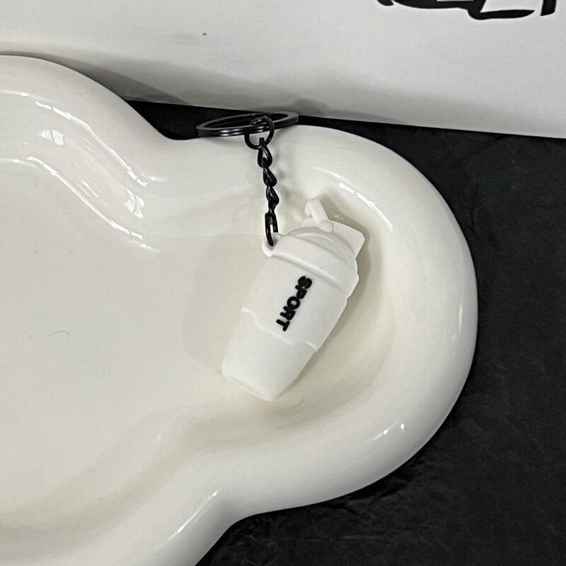 新款迷你健身器材创意钥匙扣礼品配饰环保软胶韩系背包挂件装饰品|undefined