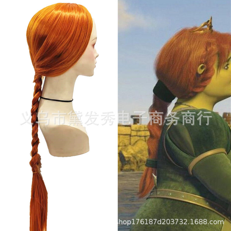 Anime Wig Fiona Wig Princess Monster Shrek European and American Cos Wig Export Wig Wholesale