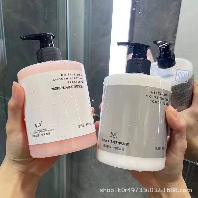 Tik Tok人気のナイアシンアミドケアセット、香り長持ちするシャワージェル、スムースシャンプーとコンディショナーセット|undefined