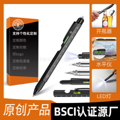 LEDライト付きクロスボーダー多機能ペン、ドライバー、タッチコントロール栓抜きペン、メタルボールペン、ギフトペンセット