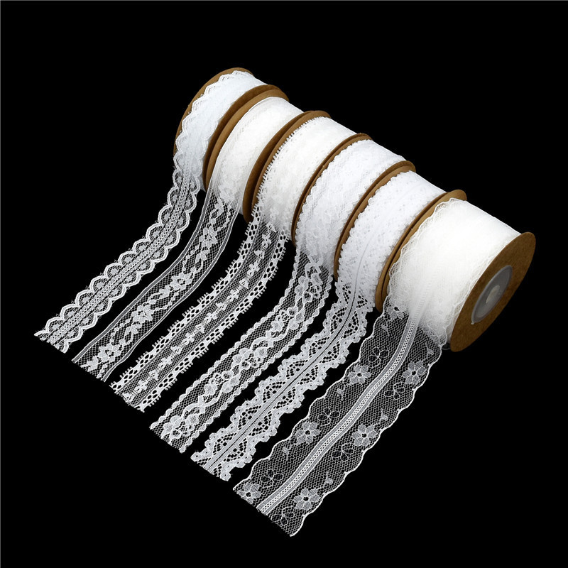 Cross-border crocheted blanco no elástico ropa interior de encaje Ropa Accesorios de boda cinturón hueco soluble en agua en stock 10 yardas