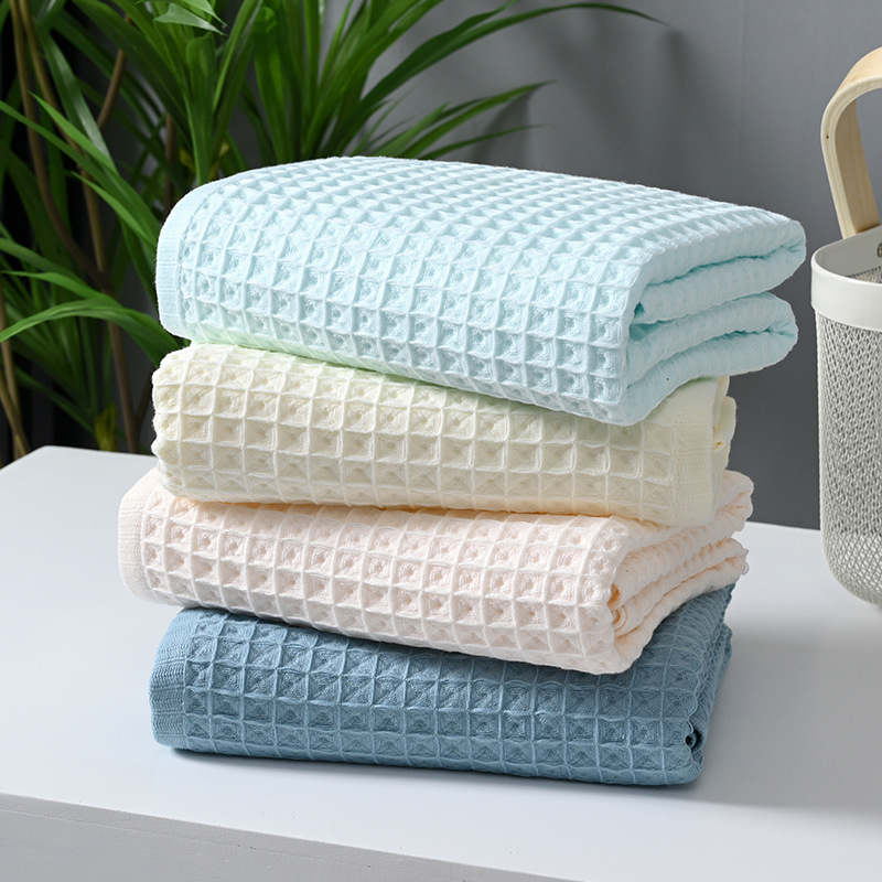 Cross-Border Exclusive Supply of Class a Pure Cotton Waffle Towels, Combed Cotton Honeycomb Household Face Towels, One-Piece Drop Shipping, Soft and Skin-Friendly