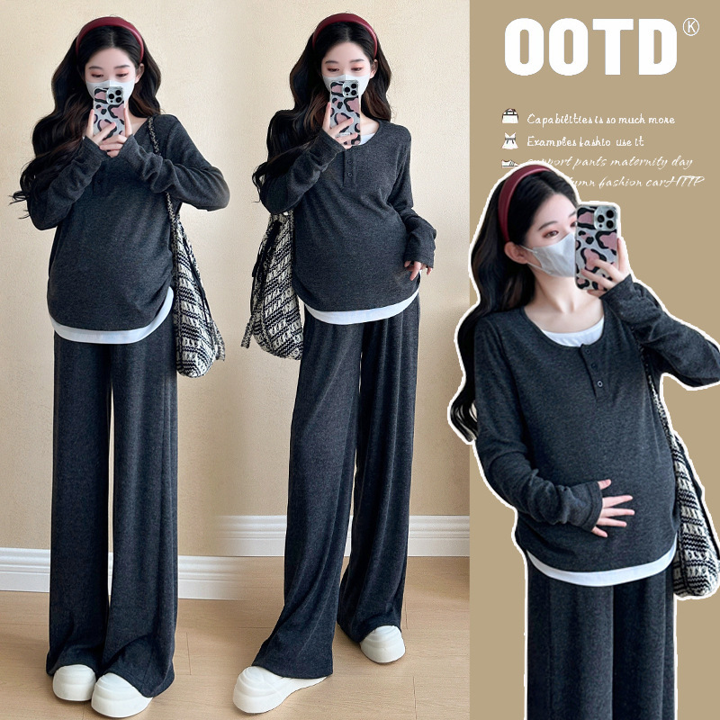 假?件上衣?腿?外穿??孕?套?