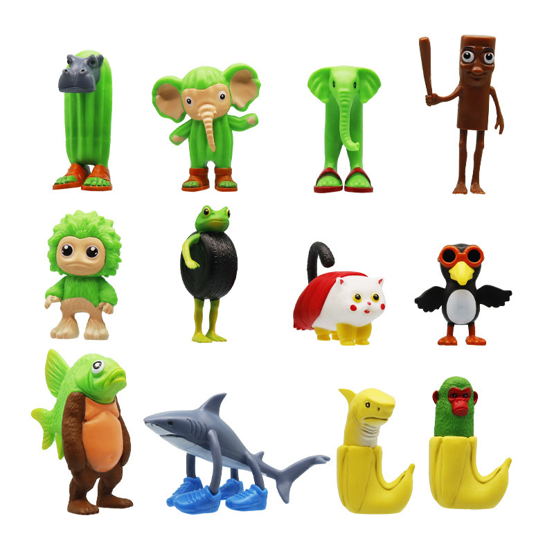 国境を越えた外国の熱梗山海経の珍しいキャラクターの木の棒人はすべて悪辣で創造的なおもちゃの手で靴を履くサメを作った|undefined