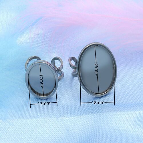 New stainless steel ring empty support welding round basin Gem bottom support welding cutting opening adjustable ring DIY jewelry