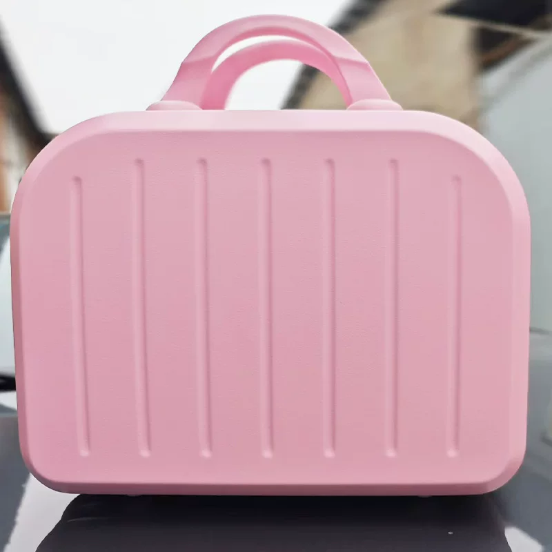 Fuchsia handheld suitcase, cosmetic bag, gift box, storage box, 14inch