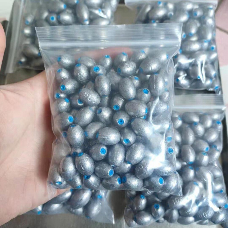 快速铅批发塑芯橄榄坠通心坠防挂底抛竿杆筏钓空心坠通心坠中通坠|undefined
