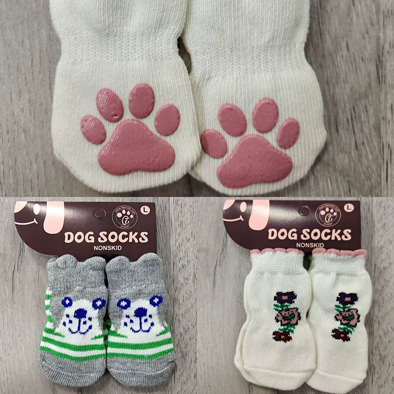Носки для собак Носки для домашних животных Teddy Bomei Corgi носки для маленьких и средних домашних животных Нескользящие противогрязные носки для собак