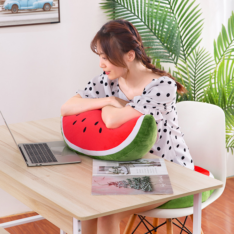 New simulation fruit pillow, watermelon cushion, plush toy, office chair sofa cushion, stuffed doll