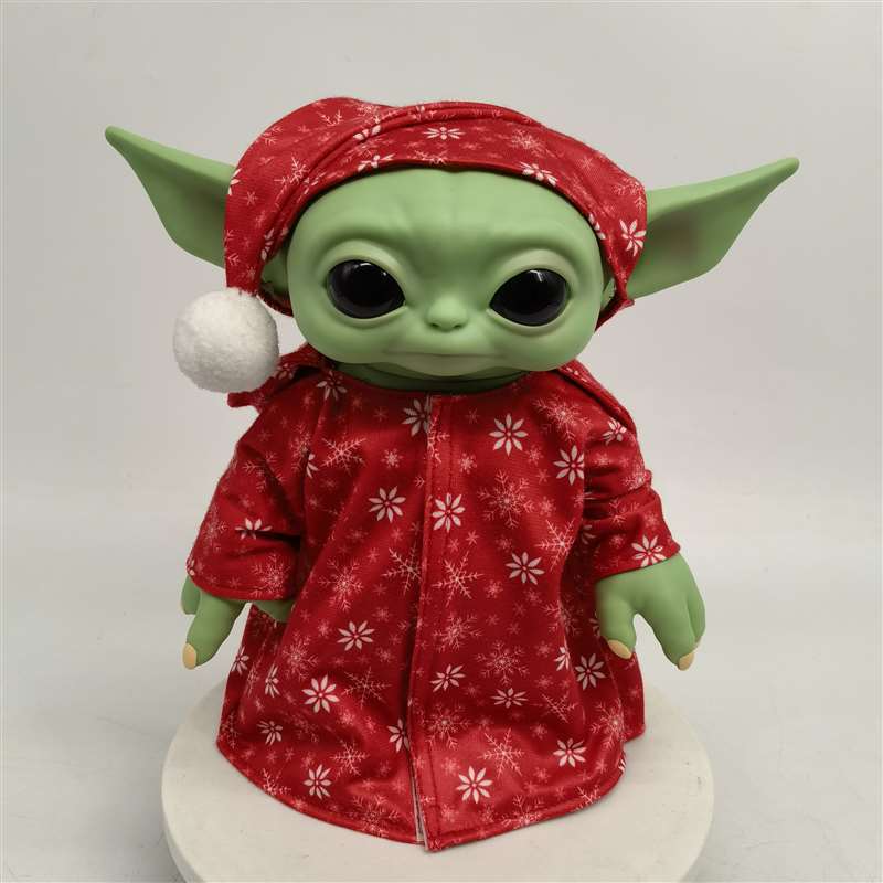 Popular bebé Yoda bebé juguete de Navidad Star Wars muñeca alienígena vinilo cara sonriente muñeca