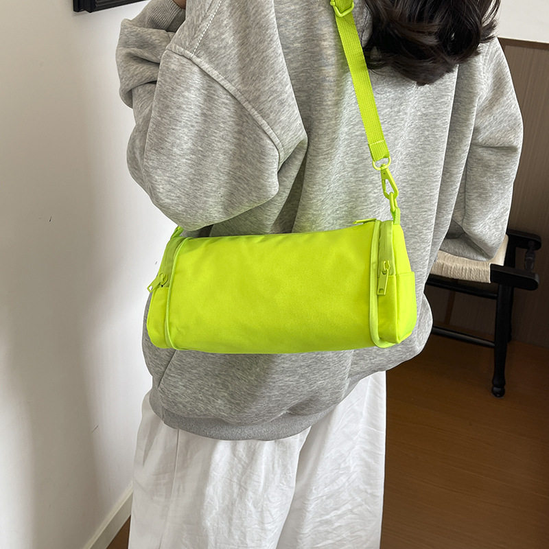 Túi đeo chéo nữ cỡ lớn thiết kế tối giản phong cách Hàn Quốc, chất liệu nylon nhẹ, nhiều ngăn tiện dụng — Cây trumpet xanh, Hồng Trumpet, Màu cà phê Trumpet, Trumpet xanh đậm chi tiết 31