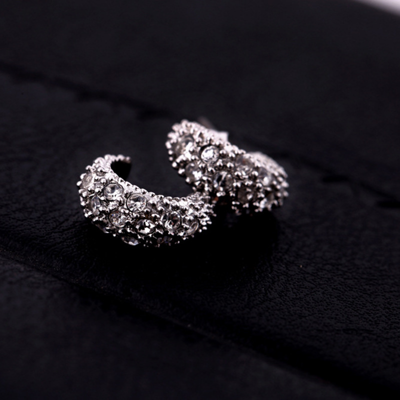 Japan And South Korea Small And Delicate Ear Stud Shiny Diamond-encrusted Goddess Temperament Earrings Girlfriends Same Style Gift Ear Rings Wholesale Fashion display picture 6