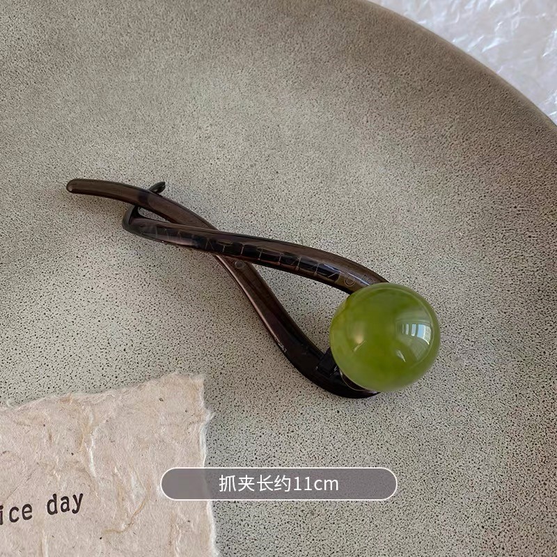 과일 녹색 트위스트 클램프 [길이 약 11CM]