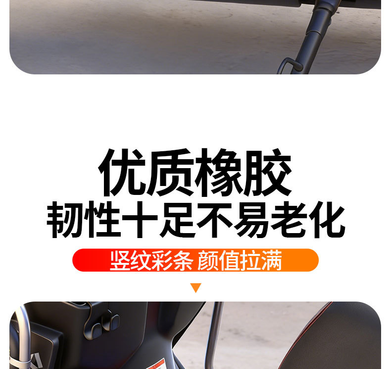 Suitable for Haojue AFR125, special vertical stripe rubber floor mats, thickened, waterproof, non-slip, modified accessories
